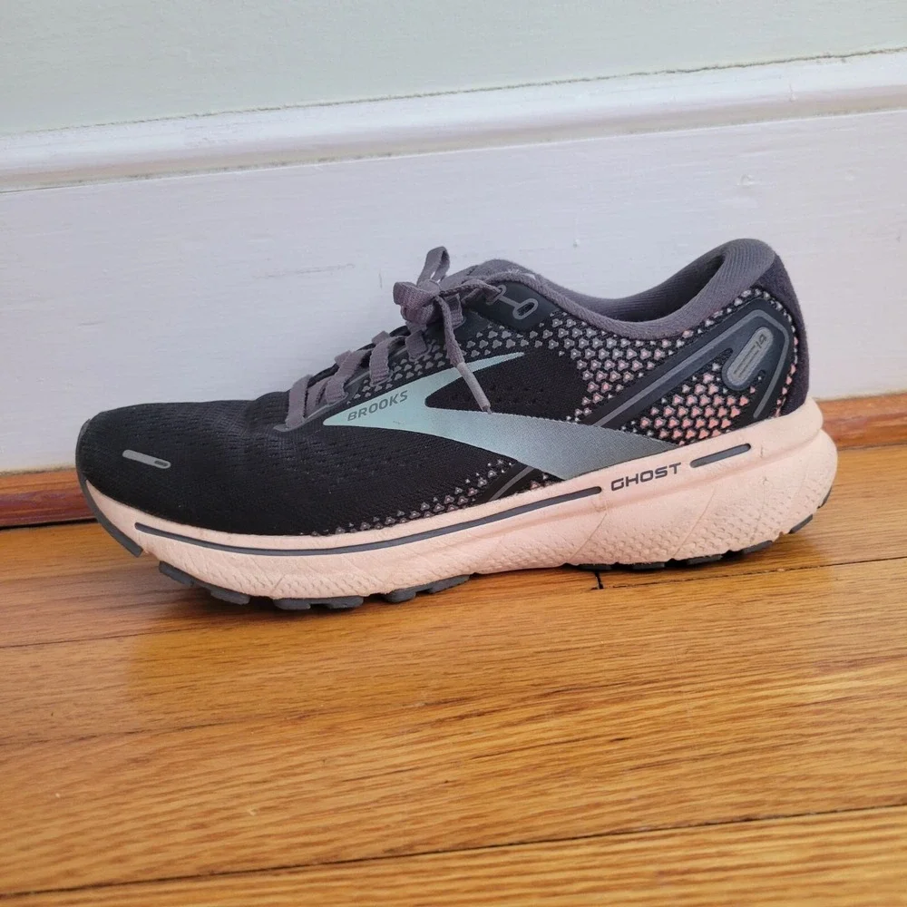 Brooks 8‎ Black Athletic Running Tennis Shoes DNA GHOST 14 Track Cross Country